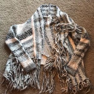 Cropped sweater cardigan